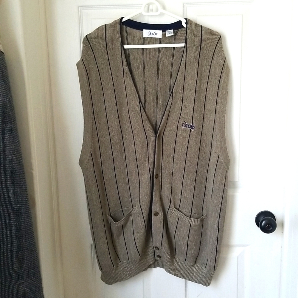 Mens Izod Button Down Golf Vest XL